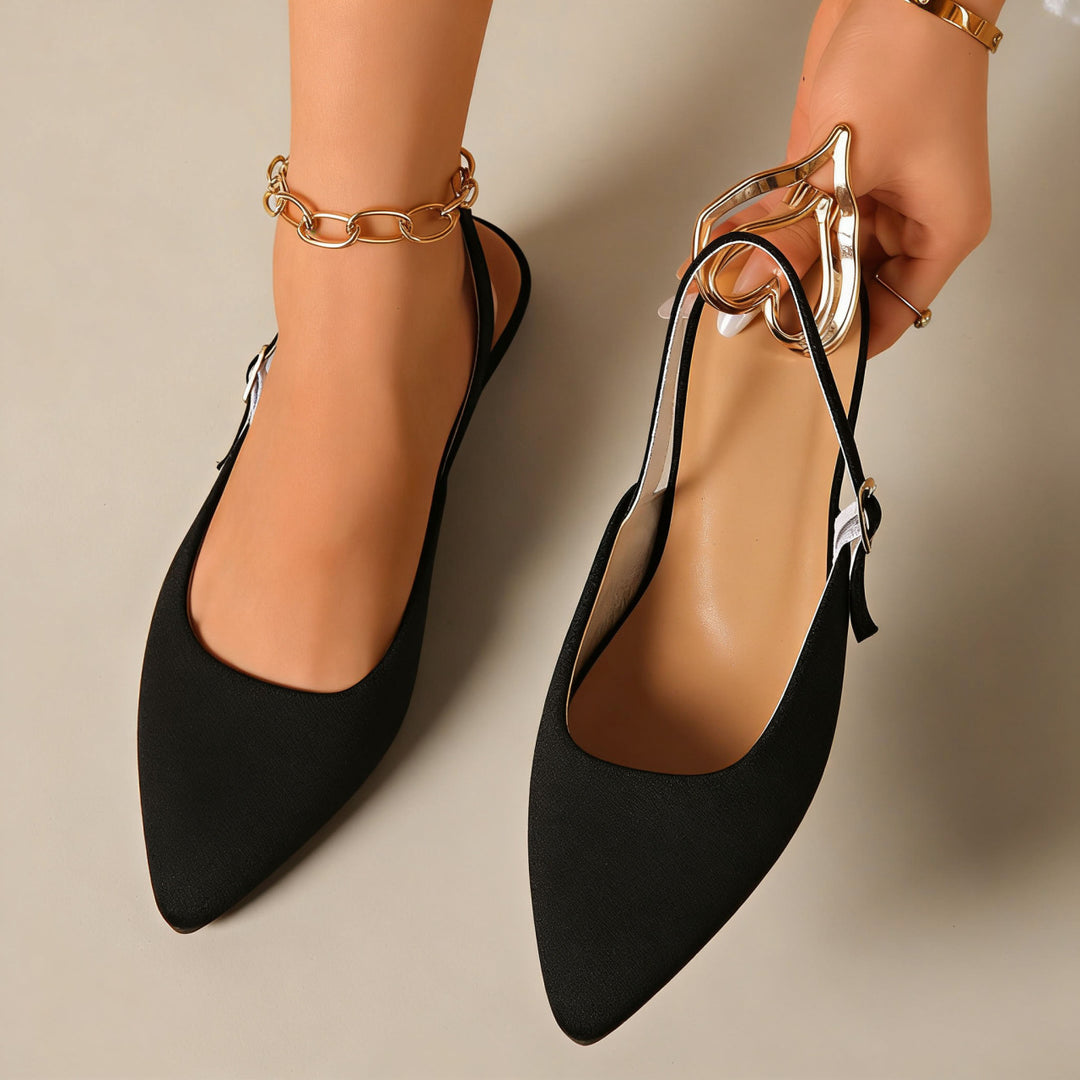 Damen Elegante Slingback-Pumps mit modischem Ketten-Detail EB