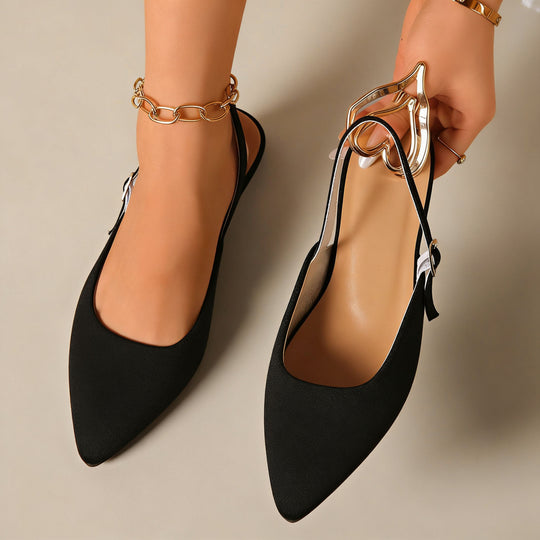 Damen Elegante Slingback-Pumps mit modischem Ketten-Detail EB