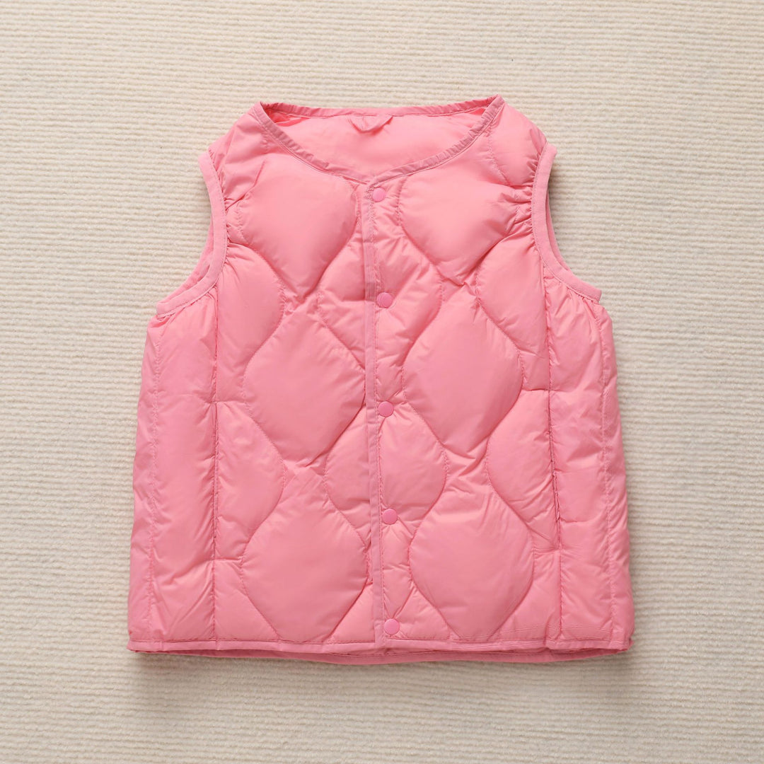 Damen Steppweste mit stylischem Quiltmuster und funktionalen Druckknöpfen EB