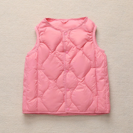 Damen Steppweste mit stylischem Quiltmuster und funktionalen Druckknöpfen EB