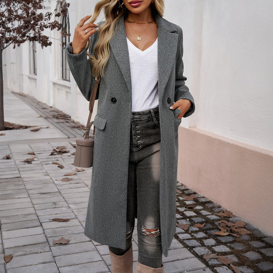 Damen Elegante und zeitlose Übergröße Mantel EB