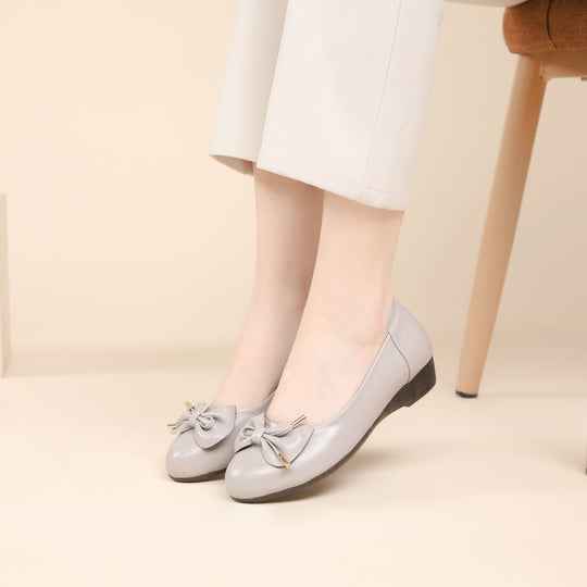 Damen Ballerinas mit elegantem Knoten-Detail und ausgesprochen komfortabler Sohle EB