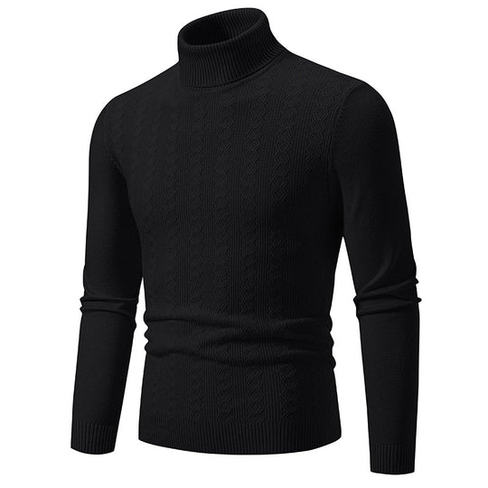 Herren Komfortabler Rollkragenpullover mit strukturiertem Design und hochwertiger Baumwolle EB