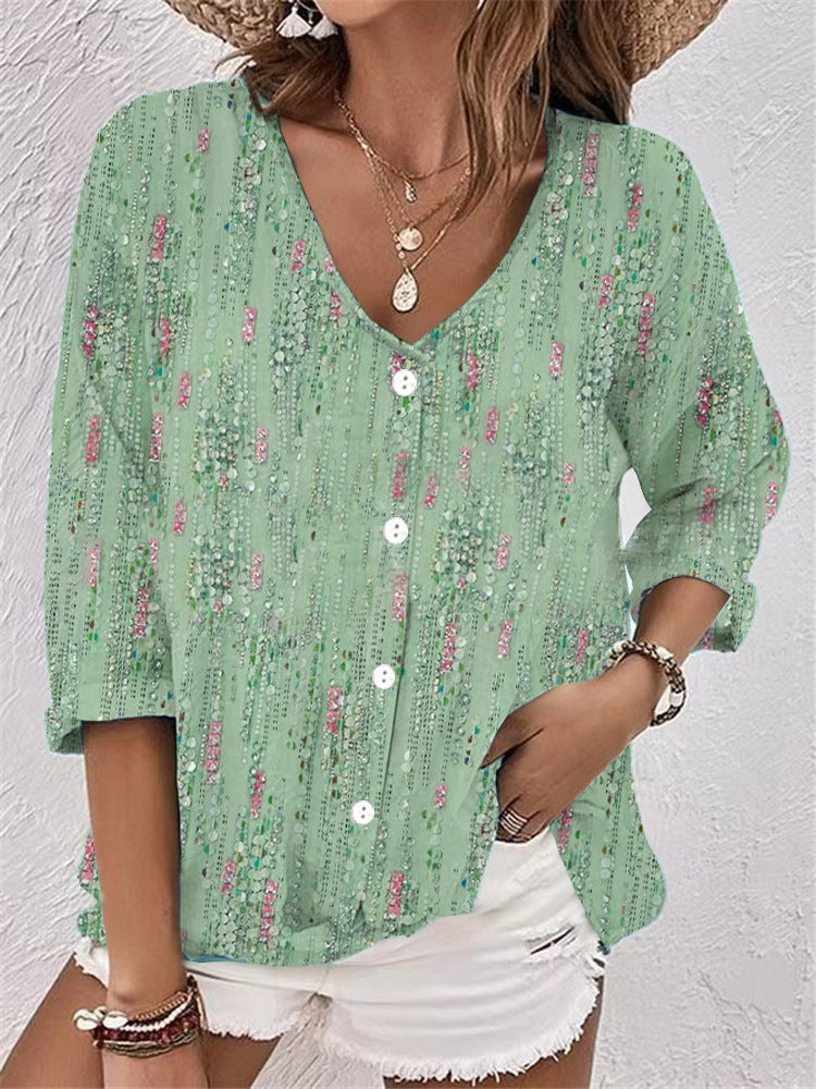 Damen Bluse mit floralem Druck und lässigem Schnitt EB