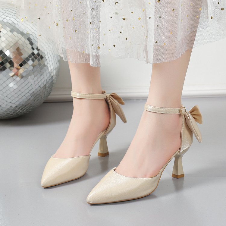 Damen elegante Pumps mit Schleifen-Detail EB