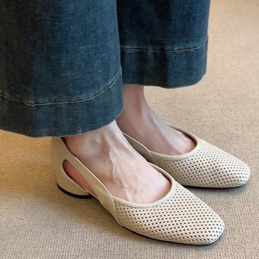 Damen elegante Ballerinas mit perforierter Oberseite und außergewöhnlichem Komfort EB