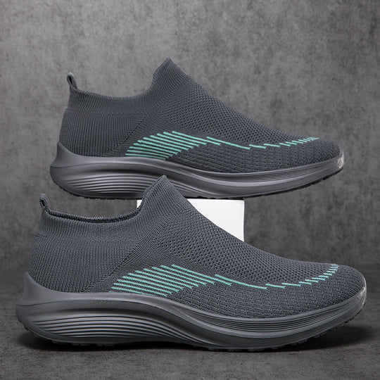 Damen Komfortable Slip-On Laufschuhe mit elastischem Mesh-Obermaterial EB