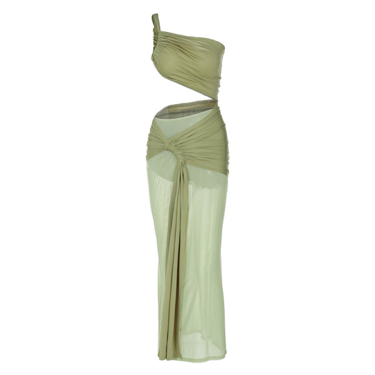 Damen Elegantes Wickelkleid mit asymmetrischem Design und raffinierten Drapierungen EB