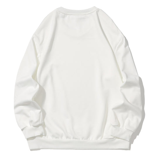 Damen nan lässiges Oversize-Sweatshirt mit gestickten Stern-Applikationen in Jeans-Optik und geripptem Saum EB