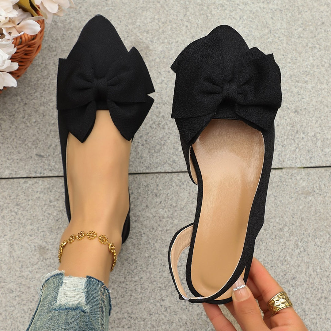 Damen elegante Ballerinas mit dekorativem Schleifen-Design EB