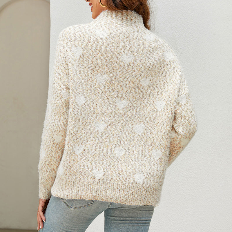 EB | Kuscheliger Herzstrickpullover Für Alltag