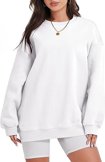 Damen nan extraweites Oversize-Sweatshirt mit überschnittener Schulter und angerautem Innenfutter EB
