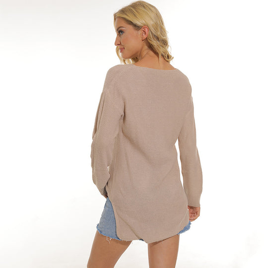 Damen Pullover mit weichem Maschenstrick und lässigem Schnitt EB