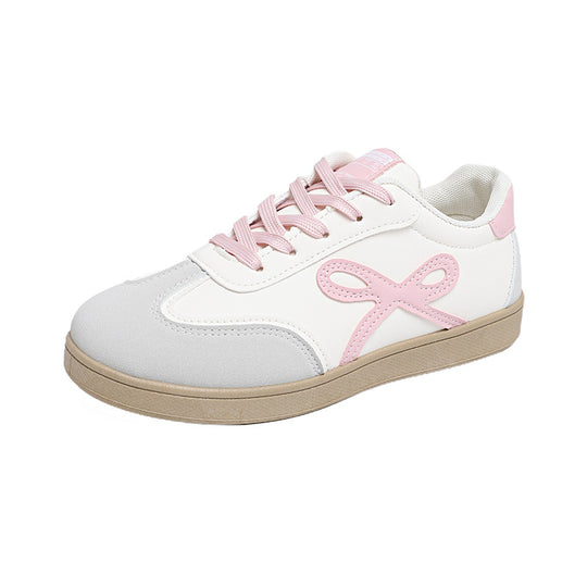 Damen Sneakers im sportlichen und eleganten Design mit rosa Akzenten EB