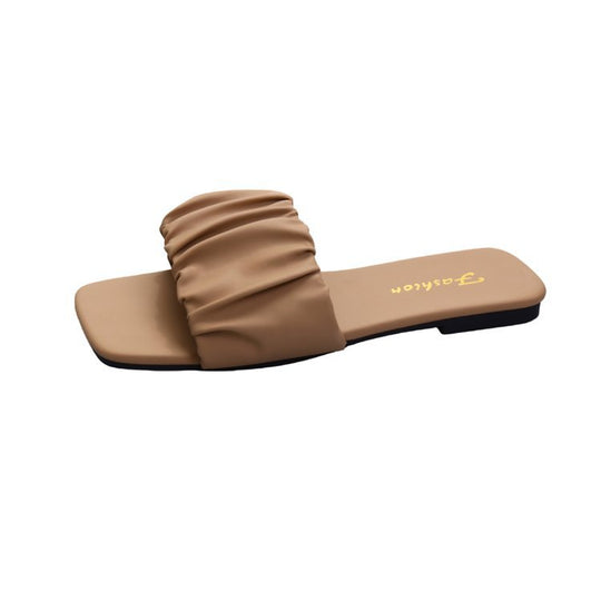 Damen modische Riemensandalen mit eleganter Raffung EB