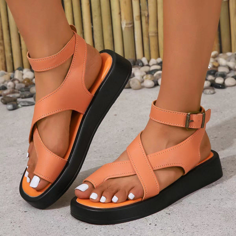 Damen komfortable Riemensandalen mit verstellbarem Riemendesign und ergonomischer Sohle EB