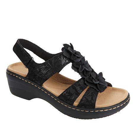 Damen Komfortable Riemchen-Sandalen mit dekorativem Faltendesign EB