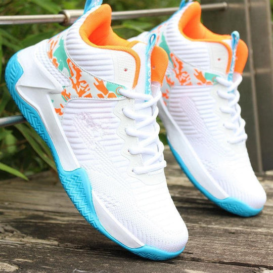 Damen Sportliche High-Performance Basketball-Sneaker mit atmungsaktiver Mesh-Oberfläche und dämpfender Sohle EB