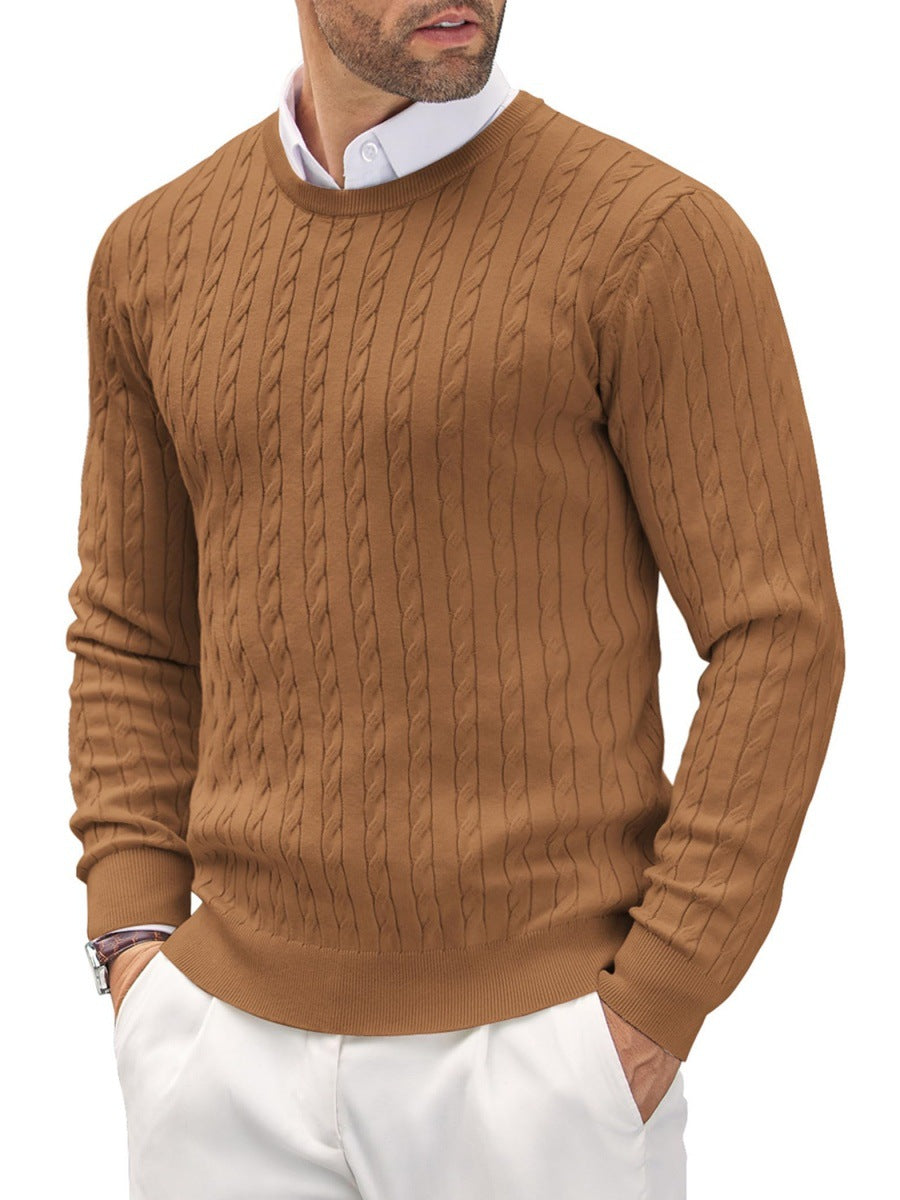 Herren Strickpullover mit Fischgratmuster EB