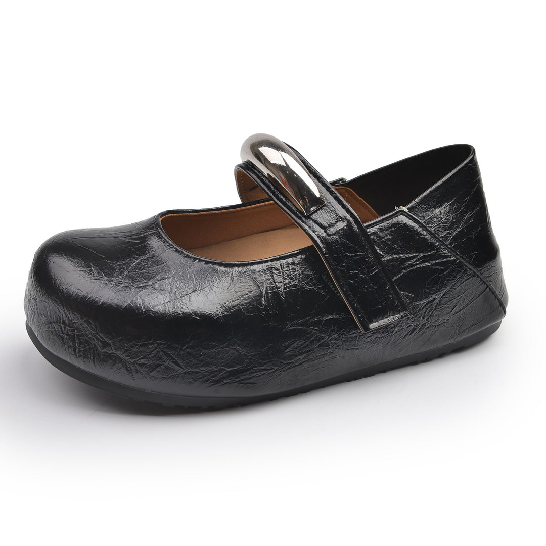 Damen Klassische Mary Jane Schuhe mit verstellbarem Riemen EB