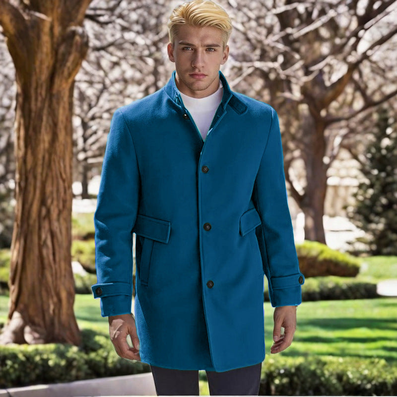 Herren eleganter, taillierter Wollmantel EB