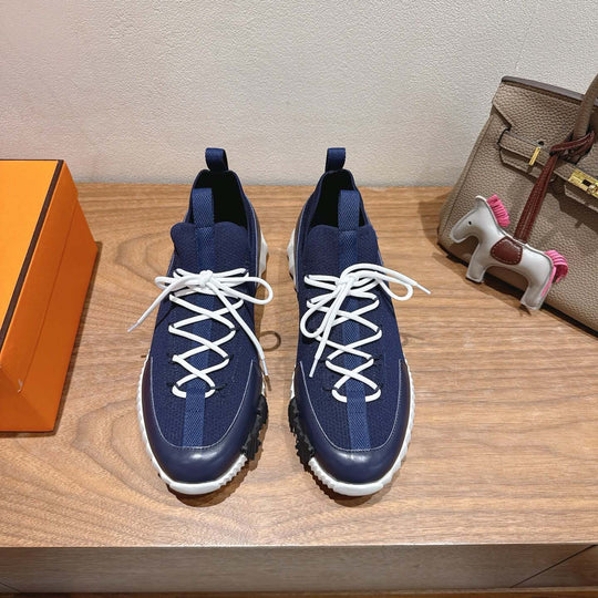 Damen Sportliche Sneakers mit elastischer Strickoberfläche und rutschfester Sohle EB