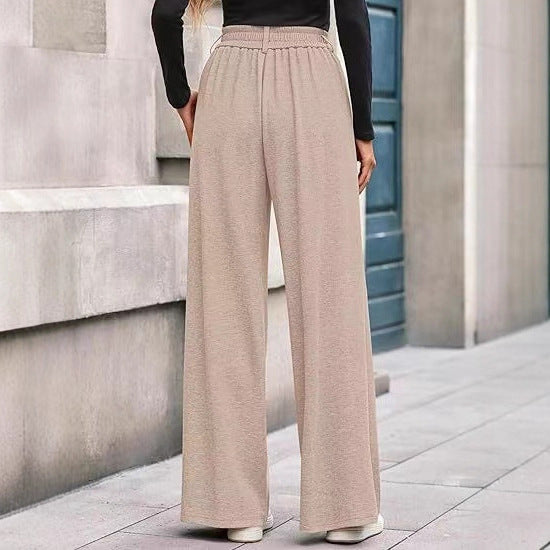 Damen weite Palazzo-Hosen mit elegantem Bund EB