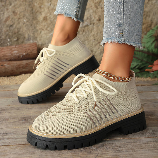Damen Sportliche Strick-Sneaker mit rutschfester Sohle EB