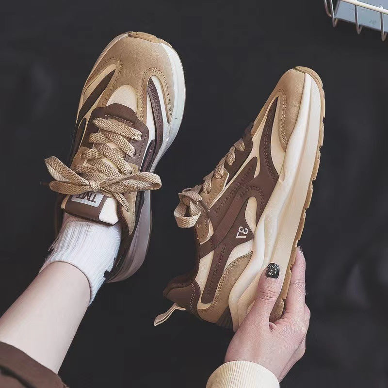 Damen Sportliche Chunky Sneakers mit atmungsaktiver Mesh-Oberfläche und gepolsterter Sohle EB