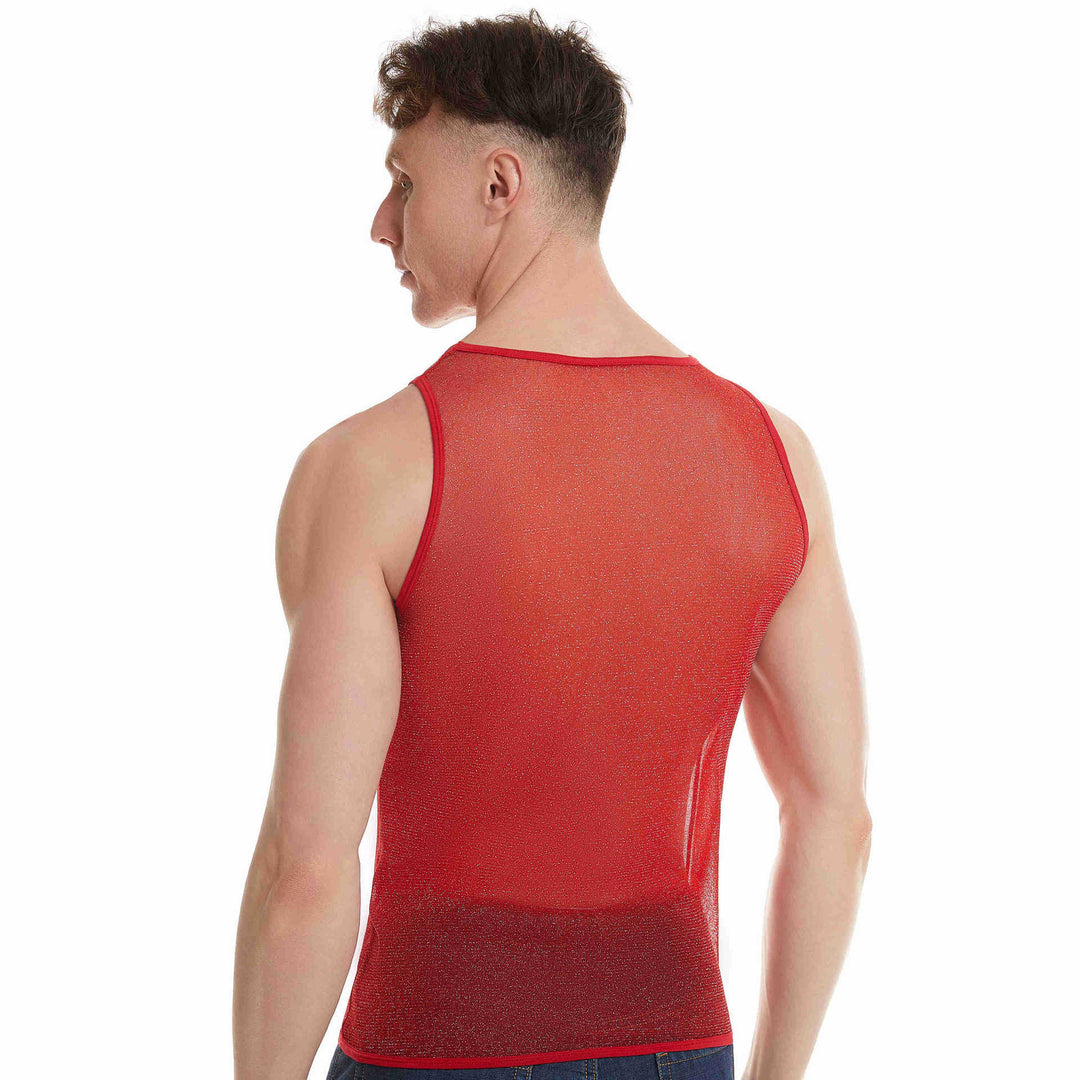 Herren Sportliches Netz-Tanktop EB
