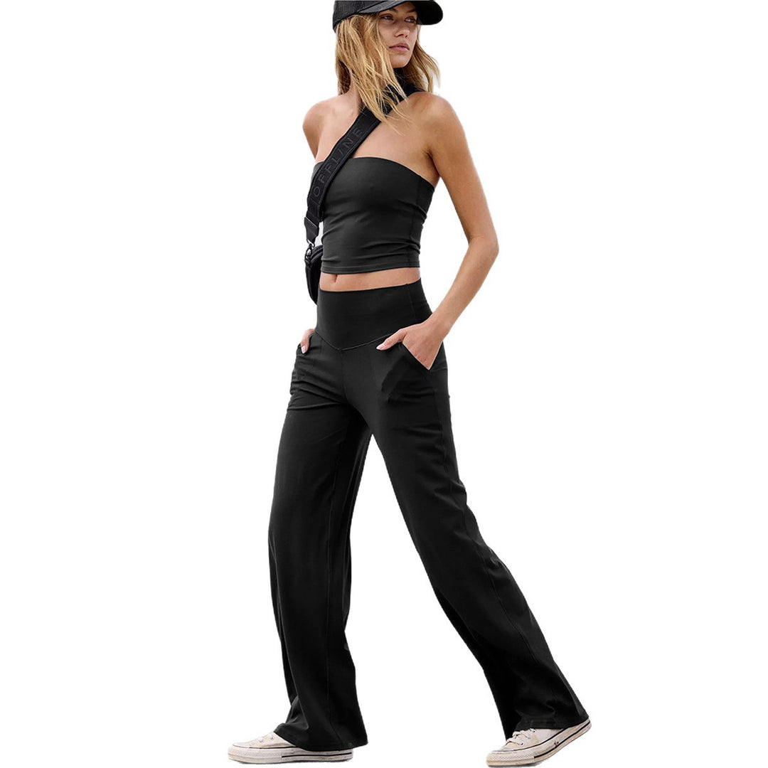 Damen Sportliche Palazzo-Hose mit hohem Bund und komfortablem Schnitt EB