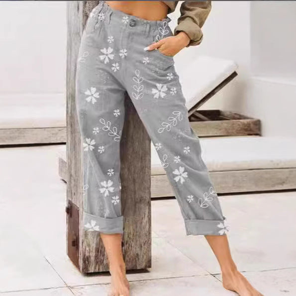 Damen Blühende Baumwollhose im Relaxed Fit EB