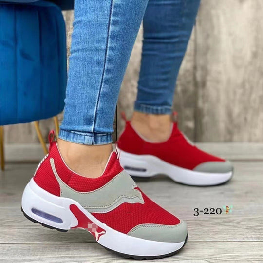 Damen Komfort-Sneaker mit atmungsaktivem Mesh-Obermaterial und gepolsterter Sohle EB