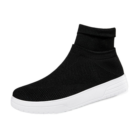 Damen Sportliche Stricksneaker mit elastischem Knöchelschutz und rutschfestem Profil EB