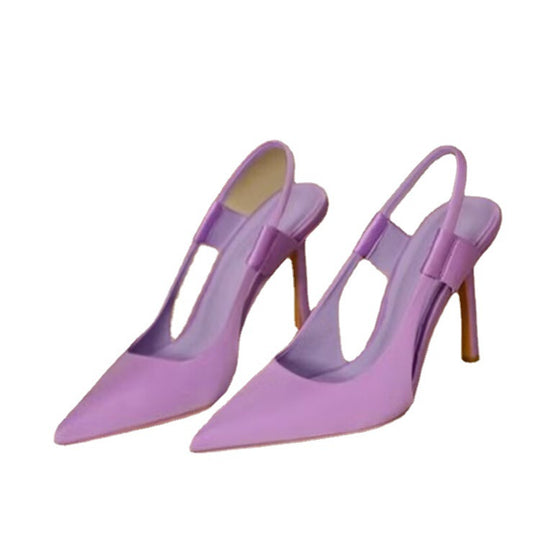 Damen Slingback-Pumps mit eleganter Spitzenform und transparentem designelement EB