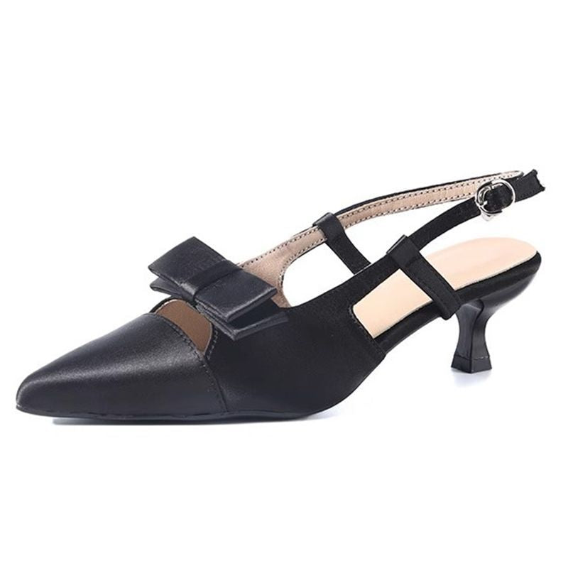 Damen Slingback-Pumps mit eleganter Schleifen-Detail EB