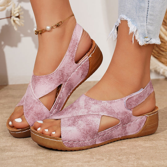 Damen Komfortable Wedge-Sandalen mit ergonomischem Design und atmungsaktiver Sohle EB