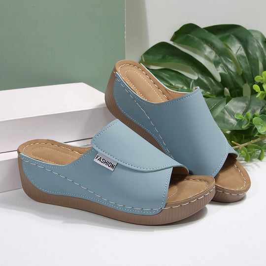 Damen Wedge-Pantoletten mit bequemem Fußbett und modischem Design EB