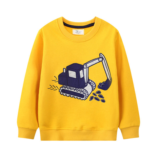 Unisex Sweatshirt mit lustigem Bagger-Design EB