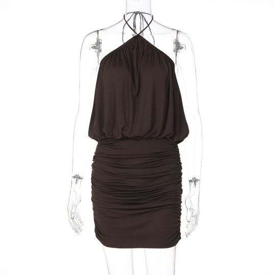 Damen Wickelkleid mit gerafftem Design EB