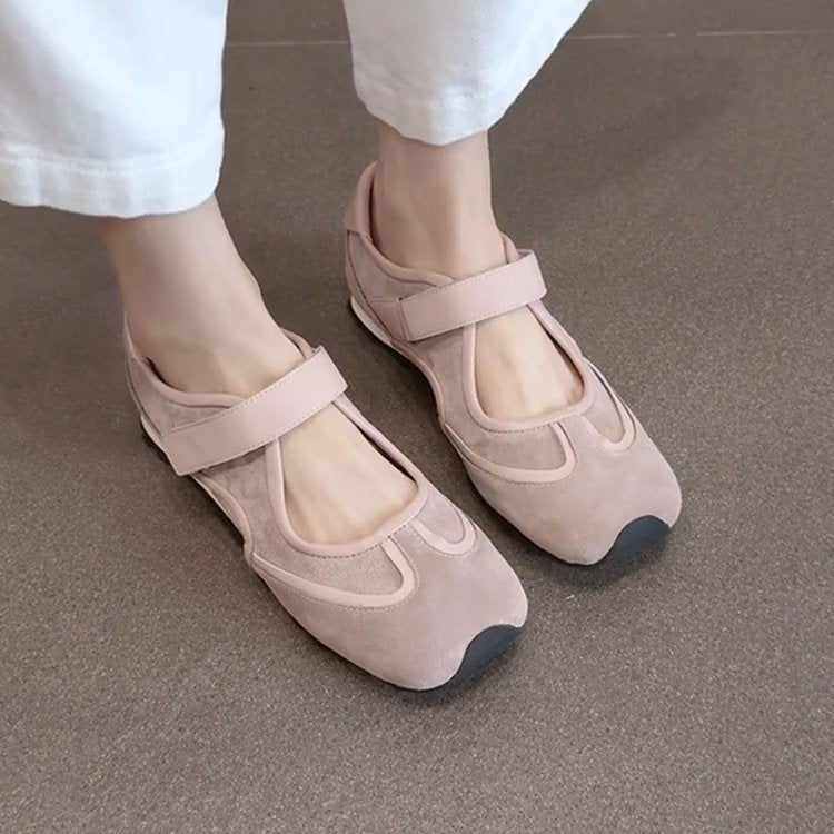 Damen Halbschuhe mit dekorativem Riemen und ergonomischer Sohle EB