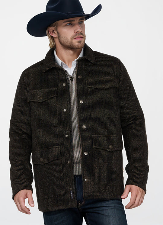 Herren robuste Baumwolljacke im lässigen Design mit aufgesetzten Taschen EB
