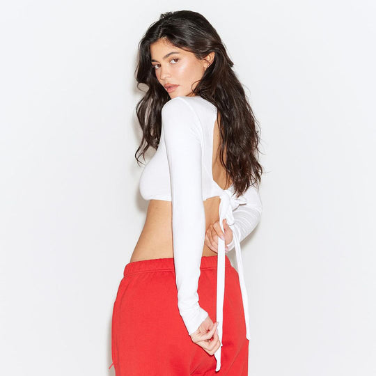Damen Langarm Cropped Top EB