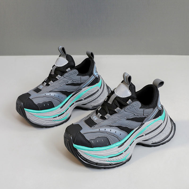Damen Sportliche Chunky Sneakers mit ergonomischer Dämpfung und atmungsaktiver Mesh-Oberfläche EB