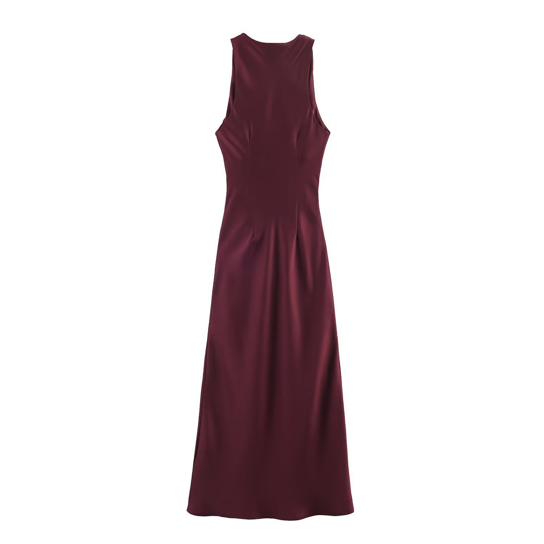 Damen elegantes Sommerkleid mit fließendem Schnitt und charmanten Rüschendetails EB