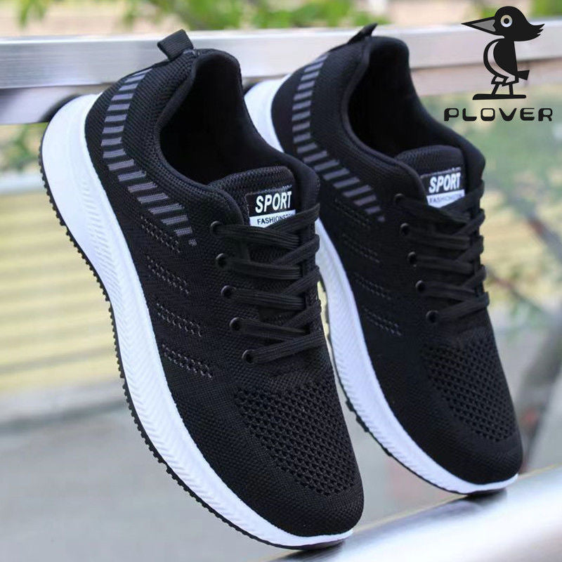 Damen Sportliche Schnür-Sneakers mit atmungsaktiver Mesh-Oberfläche und dämpfender Sohle EB