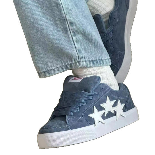Damen Sneakers mit stylischen Sternen-Applikationen EB