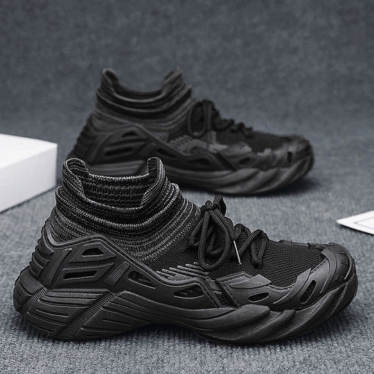 Damen Sportliche Sneakers mit atmungsaktiver Strick-Oberfläche und rutschfester Laufsohle EB
