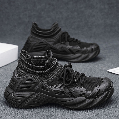 Damen Sportliche Sneakers mit atmungsaktiver Strick-Oberfläche und rutschfester Laufsohle EB