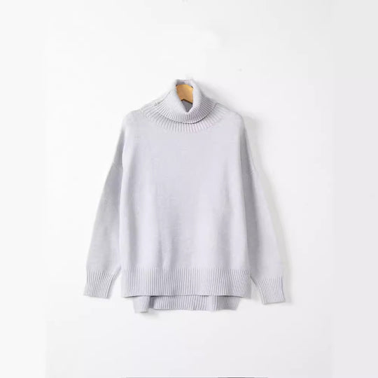 Damen legerer Rollkragenpullover mit praktischem Schnitt EB